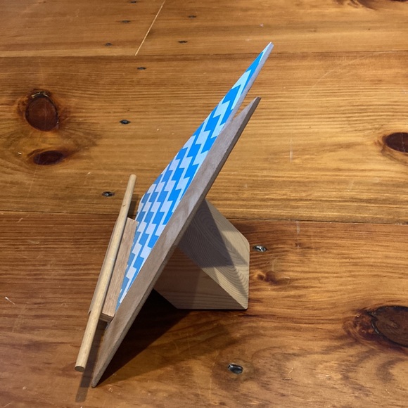 OOAK Mod Retro Tablet Device Book Vertical Holder Stand Etsy Mountain Peaks Wood - Picture 5 of 8